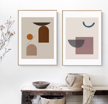 Morandi Colors Geometric Abstract